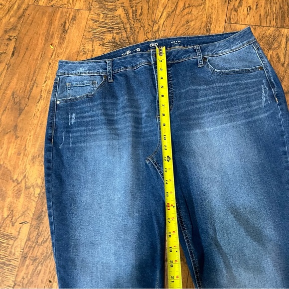Dip High Rise Skinny Jeans Plus Size 24W Dark Wash Stretch Denim Ankle Casual - Picture 4 of 7
